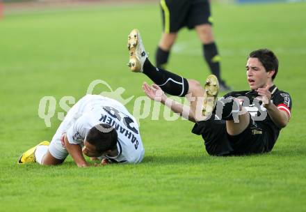 Fussball. Erste Liga. RZ Pellets WAC/St. Andrae gegen TSV Sparkasse Hartberg. Sahanek Marco (WAC), Koelbl Michael (Hartberg). Wolfsberg, 10.9.2010. 
Foto: Kuess

---
pressefotos, pressefotografie, kuess, qs, qspictures, sport, bild, bilder, bilddatenbank