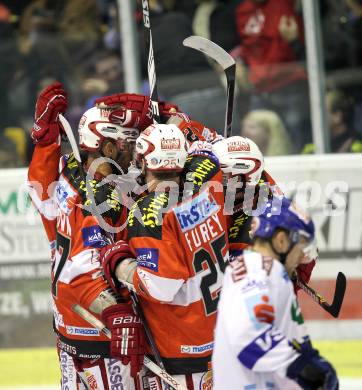 EBEL. Eishockey Bundesliga. KAC gegen VSV. Jubel (KAC). Klagenfurt, am 10.9.2010.
Foto: Kuess 

---
pressefotos, pressefotografie, kuess, qs, qspictures, sport, bild, bilder, bilddatenbank