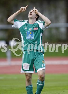 Fussball. Kaerntner Liga. VSV gegen Rapid Lienz A. Torjubel Korber Christopher (Lienz).
Villach, 11.9.2010.
Foto: Kuess 
---
pressefotos, pressefotografie, kuess, qs, qspictures, sport, bild, bilder, bilddatenbank