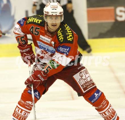 EBEL. Eishockey Bundesliga. KAC gegen VSV. David Schuller (KAC). Klagenfurt, am 10.9.2010.
Foto: Kuess 
---
pressefotos, pressefotografie, kuess, qs, qspictures, sport, bild, bilder, bilddatenbank