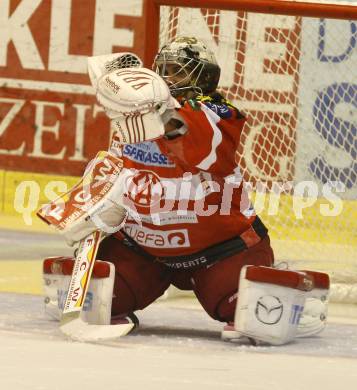 EBEL. Eishockey Bundesliga. KAC gegen VSV. Andy Chiodo (KAC). Klagenfurt, am 10.9.2010.
Foto: Kuess 
---
pressefotos, pressefotografie, kuess, qs, qspictures, sport, bild, bilder, bilddatenbank