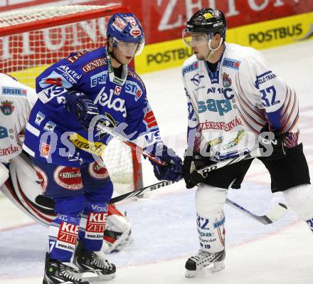 EBEL. Eishockey Bundesliga. EC Pasut VSV gegen Alba Volan SAPA Fehervar. KRISTLER Andreas (VSV), TOKAJI Viktor (Alba Volan). Villach, am 17.9.2010.
Foto: Kuess 


---
pressefotos, pressefotografie, kuess, qs, qspictures, sport, bild, bilder, bilddatenbank