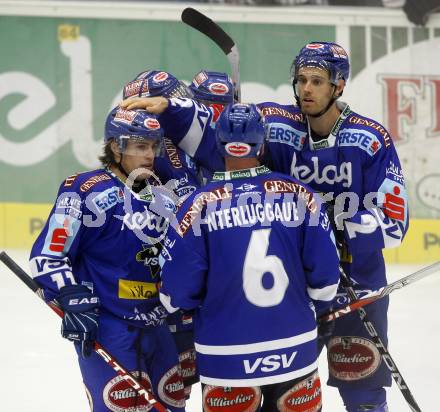 EBEL. Eishockey Bundesliga. EC Pasut VSV gegen Alba Volan SAPA Fehervar. Torjubel (VSV). Villach, am 17.9.2010.
Foto: Kuess 


---
pressefotos, pressefotografie, kuess, qs, qspictures, sport, bild, bilder, bilddatenbank