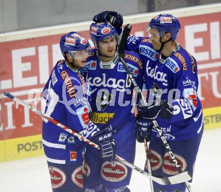 EBEL. Eishockey Bundesliga. EC Pasut VSV gegen Alba Volan SAPA Fehervar. Torjubel (VSV). Villach, am 17.9.2010.
Foto: Kuess 


---
pressefotos, pressefotografie, kuess, qs, qspictures, sport, bild, bilder, bilddatenbank