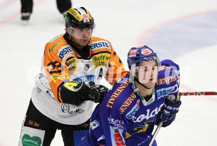 EBEL. Eishockey Bundesliga. VSV gegen Graz 99ers. Jonathan Ferland (VSV), Florian Iberer (Graz). Villach, am 19.9.2010.
Foto: Kuess
---
pressefotos, pressefotografie, kuess, qs, qspictures, sport, bild, bilder, bilddatenbank