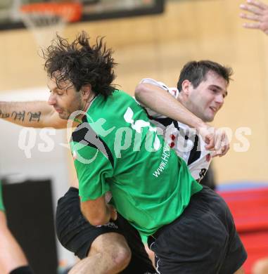 Handball Bundesliga. SC Ferlach gegen HC Kelag Kaernten. Wolfgang Fuerstler (Ferlach), Branko Bedekovic (HCK). Ferlach, 18.9.2010.
Foto: Kuess
---
pressefotos, pressefotografie, kuess, qs, qspictures, sport, bild, bilder, bilddatenbank