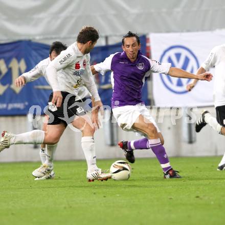 Fussball. Regionalliga. SK Austria Klagenfurt gegen ASK Voitsberg. Matthias Dollinger, (Klagenfurt), Werner Zoisl (Voitsberg). Klagenfurt, 21.9.2010.
Foto: Kuess

---
pressefotos, pressefotografie, kuess, qs, qspictures, sport, bild, bilder, bilddatenbank