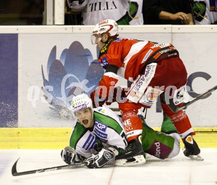 EBEL. Eishockey Bundesliga. KAC gegen HDD TILIA Olimpija Ljubljana.  RATZ Herbert (KAC), VEDLIN Domen (Laibach). Klagenfurt, am 24.9.2010.
Foto: Kuess 

---
pressefotos, pressefotografie, kuess, qs, qspictures, sport, bild, bilder, bilddatenbank