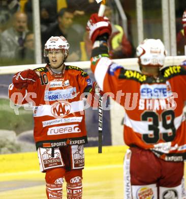 EBEL. Eishockey Bundesliga. KAC gegen HDD TILIA Olimpija Ljubljana.  Torjubel SCOFIELD Tyler (KAC). Klagenfurt, am 24.9.2010.
Foto: Kuess 


---
pressefotos, pressefotografie, kuess, qs, qspictures, sport, bild, bilder, bilddatenbank