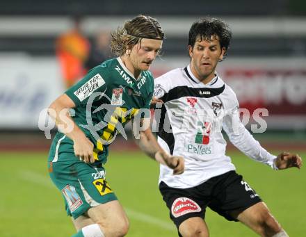 Fussball. Erste Liga. RZ Pellets WAC/St. Andrae gegen SC Austria Lustenau. Sandro Zakany, (WAC),  Sascha Boller (Lustenau). Wolfsberg, 24.9.2010. 
Foto: Kuess

---
pressefotos, pressefotografie, kuess, qs, qspictures, sport, bild, bilder, bilddatenbank