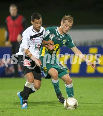 Fussball. Erste Liga. RZ Pellets WAC/St. Andrae gegen SC Austria Lustenau. Marco Sahanek, (WAC), Danijel Micic (Lustenau). Wolfsberg, 24.9.2010. 
Foto: Kuess

---
pressefotos, pressefotografie, kuess, qs, qspictures, sport, bild, bilder, bilddatenbank