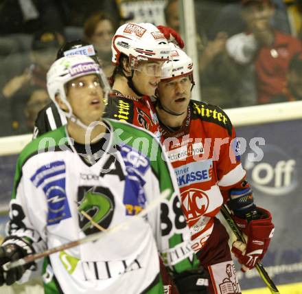 EBEL. Eishockey Bundesliga. KAC gegen HDD TILIA Olimpija Ljubljana.  Torjubel HUNDERTPFUND Thomas, SHANTZ Jeffery (KAC). Klagenfurt, am 24.9.2010.
Foto: Kuess 

---
pressefotos, pressefotografie, kuess, qs, qspictures, sport, bild, bilder, bilddatenbank