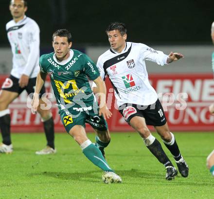 Fussball. Erste Liga. RZ Pellets WAC/St. Andrae gegen SC Austria Lustenau. Markus Kreuz, (WAC), Felix Roth (Lustenau). Wolfsberg, 24.9.2010. 
Foto: Kuess

---
pressefotos, pressefotografie, kuess, qs, qspictures, sport, bild, bilder, bilddatenbank