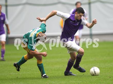 Fussball. Regionalliga. SK Austria Klagenfurt gegen Union Volksbank Voecklamarkt . Stephan Buergler (Klagenfurt), Christian Aichinger (Voecklamarkt). Klagenfurt, 25.9.2010.
Foto: Kuess

---
pressefotos, pressefotografie, kuess, qs, qspictures, sport, bild, bilder, bilddatenbank