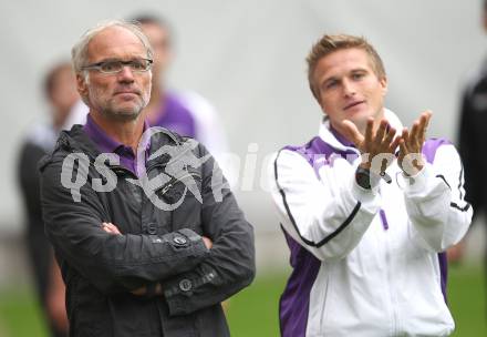 Fussball. Regionalliga. SK Austria Klagenfurt gegen Union Volksbank Voecklamarkt . Trainer Walter Schoppitsch, Co-Trainer Gerald Jarnig (Klagenfurt). Klagenfurt, 25.9.2010.
Foto: Kuess

---
pressefotos, pressefotografie, kuess, qs, qspictures, sport, bild, bilder, bilddatenbank