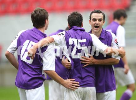 Fussball. Regionalliga. SK Austria Klagenfurt gegen Union Volksbank Voecklamarkt . Jubel (Klagenfurt). Klagenfurt, 25.9.2010.
Foto: Kuess

---
pressefotos, pressefotografie, kuess, qs, qspictures, sport, bild, bilder, bilddatenbank