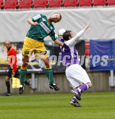 Fussball. Regionalliga. SK Austria Klagenfurt gegen Union Volksbank Voecklamarkt . Schoppitsch Kai (Klagenfurt), Aichinger Christian (Voecklamarkt). Klagenfurt, 25.9.2010.
Foto: Kuess

---
pressefotos, pressefotografie, kuess, qs, qspictures, sport, bild, bilder, bilddatenbank