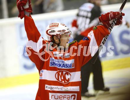 EBEL. Eishockey Bundesliga. KAC gegen KHL Medvescak Zagreb.  Torjubel SCOFIELD Tyler (KAC). Klagenfurt, am 26.9.2010.
Foto: Kuess 

---
pressefotos, pressefotografie, kuess, qs, qspictures, sport, bild, bilder, bilddatenbank