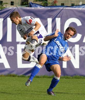 Fussball Regionalliga. SAK gegen BW Linz.  Martin Trattnig, (SAK), Arapovic Boris (Linz). Klagenfurt, 3.10.2010.
Foto: Kuess
---
pressefotos, pressefotografie, kuess, qs, qspictures, sport, bild, bilder, bilddatenbank