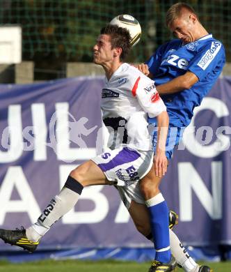 Fussball Regionalliga. SAK gegen BW Linz.  Darjan Aleksic (SAK), Duvnjak Danilo (Linz). Klagenfurt, 3.10.2010.
Foto: Kuess
---
pressefotos, pressefotografie, kuess, qs, qspictures, sport, bild, bilder, bilddatenbank