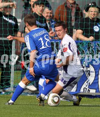 Fussball Regionalliga. SAK gegen BW Linz. Darjan Aleksic, (SAK), Medjedovic Dino (Linz). Klagenfurt, 3.10.2010.
Foto: Kuess
---
pressefotos, pressefotografie, kuess, qs, qspictures, sport, bild, bilder, bilddatenbank