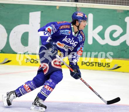 EBEL. Eishockey Bundesliga. EC Pasut VSV gegen Olimpija Ljubljana (Laibach). Mario Altmann (VSV). Villach, am 8.10.2010.
Foto: Kuess 


---
pressefotos, pressefotografie, kuess, qs, qspictures, sport, bild, bilder, bilddatenbank