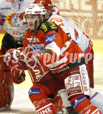 EBEL. Eishockey Bundesliga. KAC gegen HK Acroni Jesenice. David Schuller (KAC). Klagenfurt, am 10.10.2010.
Foto: Kuess 

---
pressefotos, pressefotografie, kuess, qs, qspictures, sport, bild, bilder, bilddatenbank