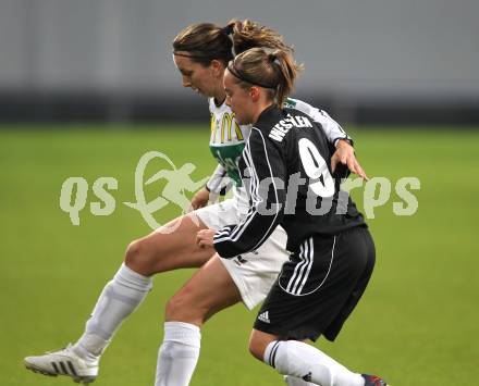 Frauenfussball. OEFB Frauenliga. SK Kelag Kaernten gegen Elitefussball Internat Westfalen. Anja Milenkovic (Kaernten), Jil Urbas (Westfalen). Klagenfurt, am 2.10.2010.
Foto: Kuess
---
pressefotos, pressefotografie, kuess, qs, qspictures, sport, bild, bilder, bilddatenbank