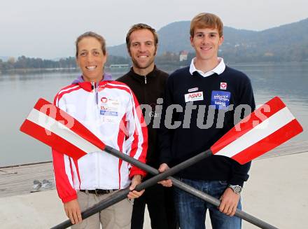 Rudern. Ruder Weltmeisterschaft in Neuseeland. Verabschiedung WM Teilnehmer. Michaela Taupe-Traer, Trainer Kurt Traer, Florian Berg. Klagenfurt, am 13.10.2010.
Foto: Kuess
---
pressefotos, pressefotografie, kuess, qs, qspictures, sport, bild, bilder, bilddatenbank