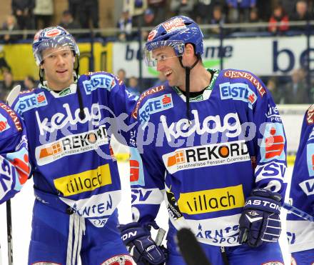 EBEL. Eishockey Bundesliga. EC Pasut VSV gegen KHL Medvescak Zagreb. Matt Ryan, Tomaz Razingar (VSV). Villach, am 17.10.2010.
Foto: Kuess 


---
pressefotos, pressefotografie, kuess, qs, qspictures, sport, bild, bilder, bilddatenbank