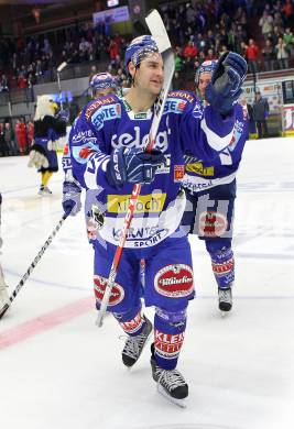 EBEL. Eishockey Bundesliga. EC Pasut VSV gegen KHL Medvescak Zagreb. Jubel Jonathan Ferland (VSV). Villach, am 17.10.2010.
Foto: Kuess 


---
pressefotos, pressefotografie, kuess, qs, qspictures, sport, bild, bilder, bilddatenbank