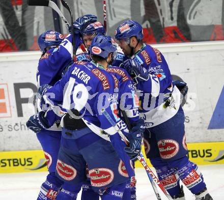 EBEL. Eishockey Bundesliga. EC Pasut VSV gegen KHL Medvescak Zagreb. Torjubel VSV. Villach, am 17.10.2010.
Foto: Kuess 


---
pressefotos, pressefotografie, kuess, qs, qspictures, sport, bild, bilder, bilddatenbank