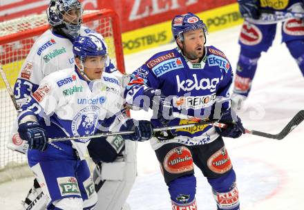 EBEL. Eishockey Bundesliga. EC Pasut VSV gegen KHL Medvescak Zagreb. Gerhard Unterluggauer, (VSV), RABBIT Wacey (Zagreb). Villach, am 17.10.2010.
Foto: Kuess 


---
pressefotos, pressefotografie, kuess, qs, qspictures, sport, bild, bilder, bilddatenbank