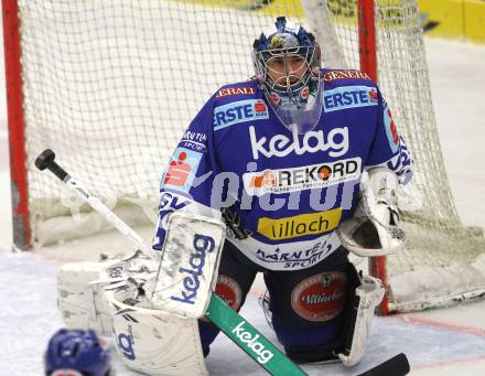 EBEL. Eishockey Bundesliga. EC Pasut VSV gegen KHL Medvescak Zagreb. Bernhard Starkbaum (VSV). Villach, am 17.10.2010.
Foto: Kuess 


---
pressefotos, pressefotografie, kuess, qs, qspictures, sport, bild, bilder, bilddatenbank