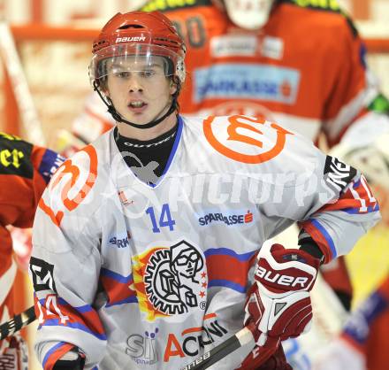 EBEL. Eishockey Bundesliga. KAC gegen HK Acroni Jesenice. Ziga Jeglic (Jesenice). Klagenfurt, am 10.10.2010.
Foto: Kuess 

---
pressefotos, pressefotografie, kuess, qs, qspictures, sport, bild, bilder, bilddatenbank