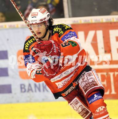 EBEL. Eishockey Bundesliga. KAC gegen HK Acroni Jesenice. Raphael Herburger (KAC). Klagenfurt, am 10.10.2010.
Foto: Kuess 

---
pressefotos, pressefotografie, kuess, qs, qspictures, sport, bild, bilder, bilddatenbank