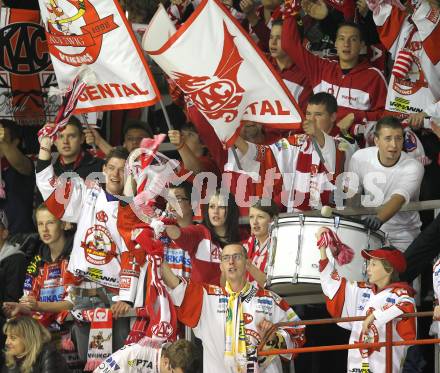 EBEL. Eishockey Bundesliga. KAC gegen HK Acroni Jesenice. Fans (KAC). Klagenfurt, am 10.10.2010.
Foto: Kuess 

---
pressefotos, pressefotografie, kuess, qs, qspictures, sport, bild, bilder, bilddatenbank