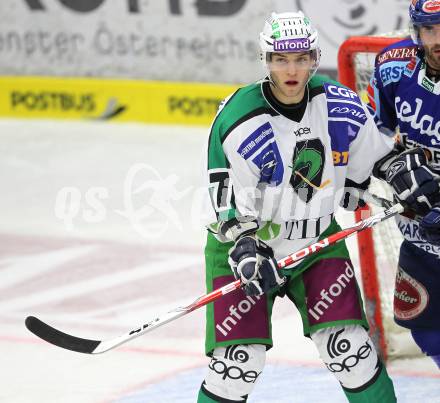 EBEL. Eishockey Bundesliga. EC Pasut VSV gegen Olimpija Ljubljana  (Laibach). Domen Vedlin (Ljubljana). Villach, am 8.10.2010.
Foto: Kuess 


---
pressefotos, pressefotografie, kuess, qs, qspictures, sport, bild, bilder, bilddatenbank