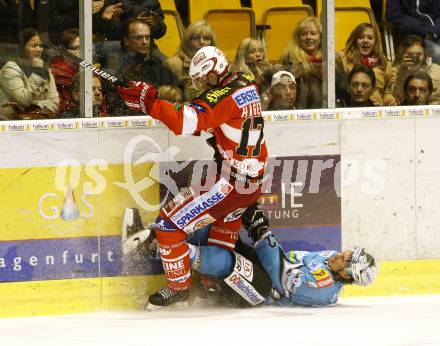 EBEL. Eishockey Bundesliga. KAC gegen EHC LIWEST Linz. HAGER Gregor HAGER Gregor (KAC), SCHWAB Matthias (Linz). Klagenfurt, am 22.10.2010.
Foto: Nadja Kuess
---
pressefotos, pressefotografie, kuess, qs, qspictures, sport, bild, bilder, bilddatenbank