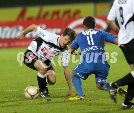 Fussball. Erste Liga. RZ Pellets WAC/St. Andrae gegen FC Lustenau 1907. Falk Christian (Wolfsberg), Erbek Harun (Lustenau). Wolfsberg, 22.10.2010.
Foto: Kuess 

---
pressefotos, pressefotografie, kuess, qs, qspictures, sport, bild, bilder, bilddatenbank