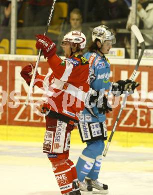 EBEL. Eishockey Bundesliga. KAC gegen EHC LIWEST Linz. Torjubel Markus Pirmann (KAC), (Linz). Klagenfurt, am 22.10.2010.
Foto: Nadja Kuess
---
pressefotos, pressefotografie, kuess, qs, qspictures, sport, bild, bilder, bilddatenbank