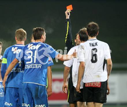 Fussball. Erste Liga. RZ Pellets WAC/St. Andrae gegen FC Lustenau 1907. Rote Karte fuer Marco Reich (Wolfsberg), (Lustenau). Wolfsberg, 22.10.2010.
Foto: Kuess 

---
pressefotos, pressefotografie, kuess, qs, qspictures, sport, bild, bilder, bilddatenbank