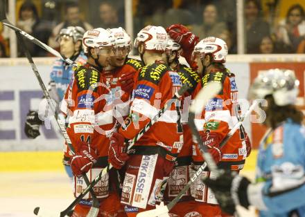 EBEL. Eishockey Bundesliga. KAC gegen EHC LIWEST Linz. Torjubel (KAC), (Linz). Klagenfurt, am 22.10.2010.
Foto: Nadja Kuess
---
pressefotos, pressefotografie, kuess, qs, qspictures, sport, bild, bilder, bilddatenbank