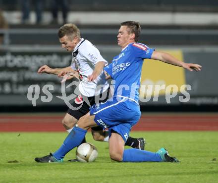 Fussball. Erste Liga. RZ Pellets WAC/St. Andrae gegen FC Lustenau 1907. Manuel Kerhe (Wolfsberg), Christoph Kobleder (Lustenau). Wolfsberg, 22.10.2010.
Foto: Kuess 

---
pressefotos, pressefotografie, kuess, qs, qspictures, sport, bild, bilder, bilddatenbank