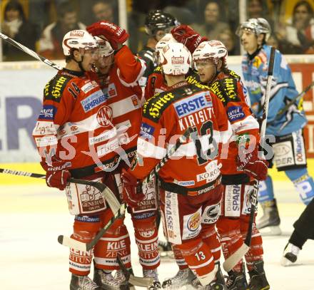 EBEL. Eishockey Bundesliga. KAC gegen EHC LIWEST Linz. Torjubel (KAC), (Linz). Klagenfurt, am 22.10.2010.
Foto: Nadja Kuess 

---
pressefotos, pressefotografie, kuess, qs, qspictures, sport, bild, bilder, bilddatenbank