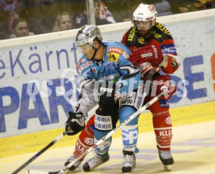 EBEL. Eishockey Bundesliga. KAC gegen EHC LIWEST Linz. BROWN Sean (KAC), SHEARER Robert (Linz). Klagenfurt, am 22.10.2010.
Foto: Nadja Kuess
---
pressefotos, pressefotografie, kuess, qs, qspictures, sport, bild, bilder, bilddatenbank