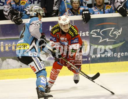 EBEL. Eishockey Bundesliga. KAC gegen EHC LIWEST Linz. SPURGEON Tyler (KAC), SCHWAB Matthias (Linz). Klagenfurt, am 22.10.2010.
Foto: Nadja Kuess
---
pressefotos, pressefotografie, kuess, qs, qspictures, sport, bild, bilder, bilddatenbank