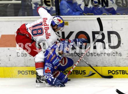 EBEL. Eishockey Bundesliga. EC Pasut VSV gegen EC Red Bull Salzburg.  Toff Nico (VSV), Bois Danny (Salzburg). Villach, am 24.10.2010.
Foto: Nadja Kuess 


---
pressefotos, pressefotografie, kuess, qs, qspictures, sport, bild, bilder, bilddatenbank