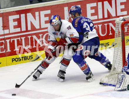 EBEL. Eishockey Bundesliga. EC Pasut VSV gegen EC Red Bull Salzburg.  Wiedergut Andreas (VSV), Aubin Brent (Salzburg). Villach, am 24.10.2010.
Foto: Nadja Kuess 

---
pressefotos, pressefotografie, kuess, qs, qspictures, sport, bild, bilder, bilddatenbank