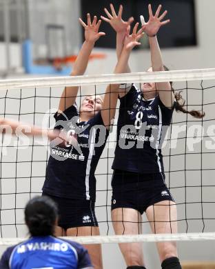 Volleyball MEL. ATSC Wildcats gegen Post SV. Rosalinda Seidl, Birgit Wuestenhagen (Wildcats). Klagenfurt, 23.10.2010.
Foto: Kuess
---
pressefotos, pressefotografie, kuess, qs, qspictures, sport, bild, bilder, bilddatenbank